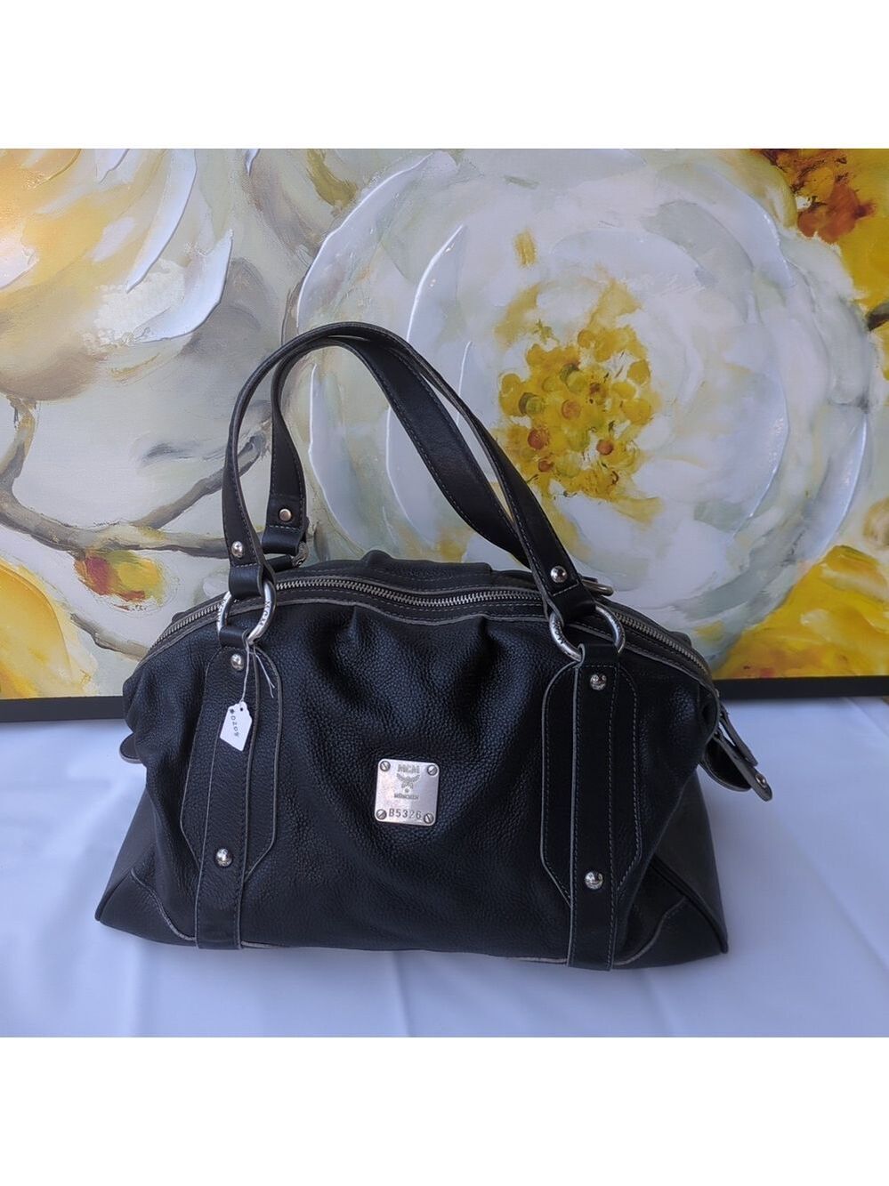 Authentic MCM Black Leather bag